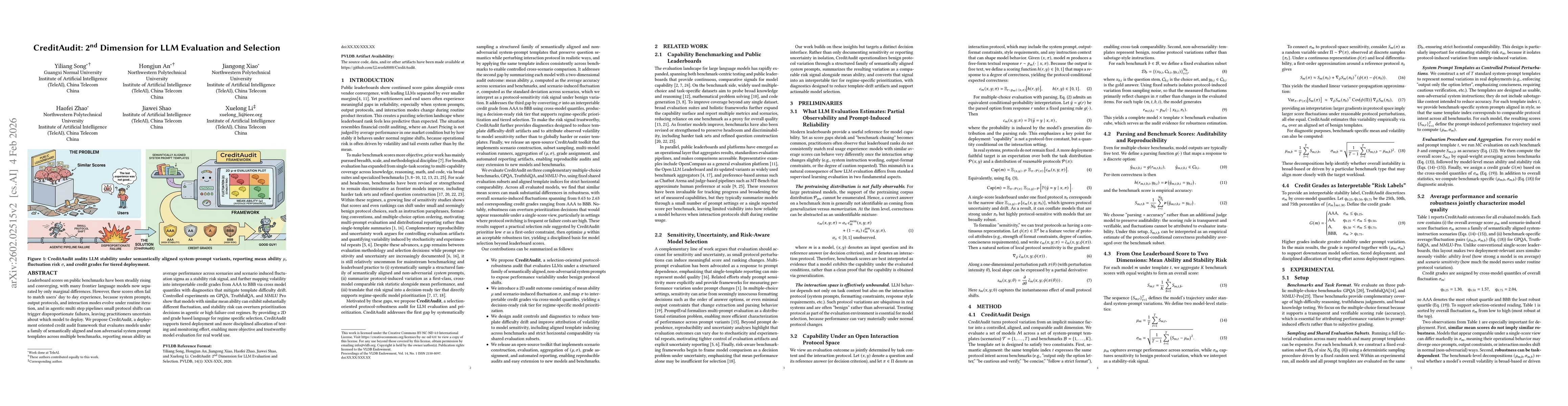 Thumbnail for CreditAudit: 2$^\text{nd}$ Dimension for LLM Evaluation and Selection