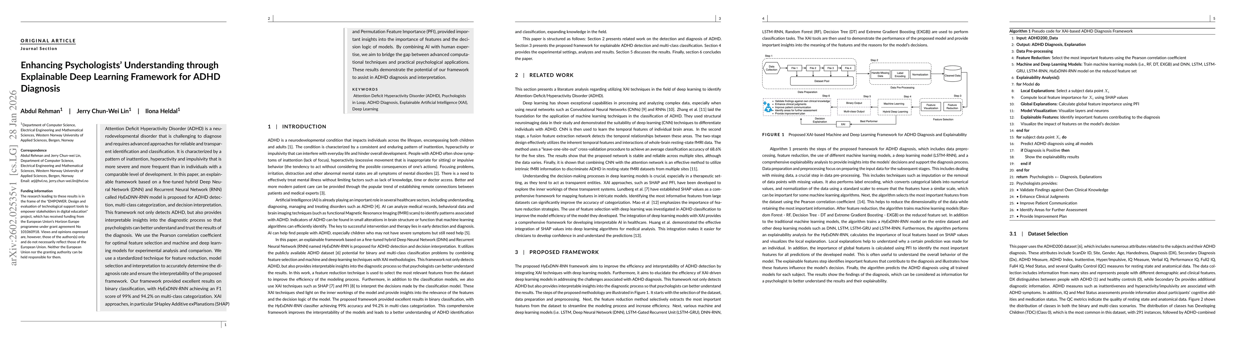 Thumbnail for Enhancing Psychologists' Understanding through Explainable Deep Learning Framework for ADHD Diagnosis