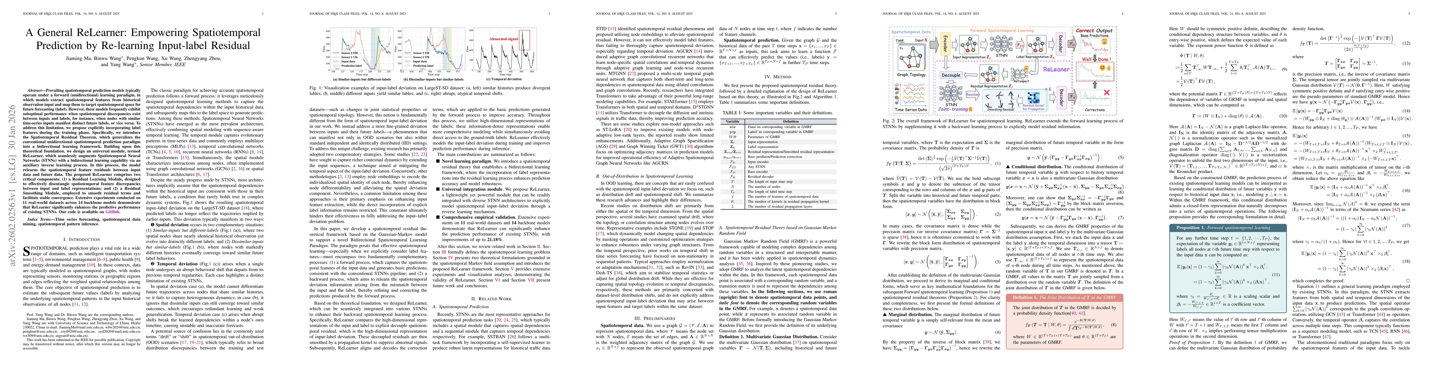 Thumbnail for A General ReLearner: Empowering Spatiotemporal Prediction by Re-learning Input-label Residual