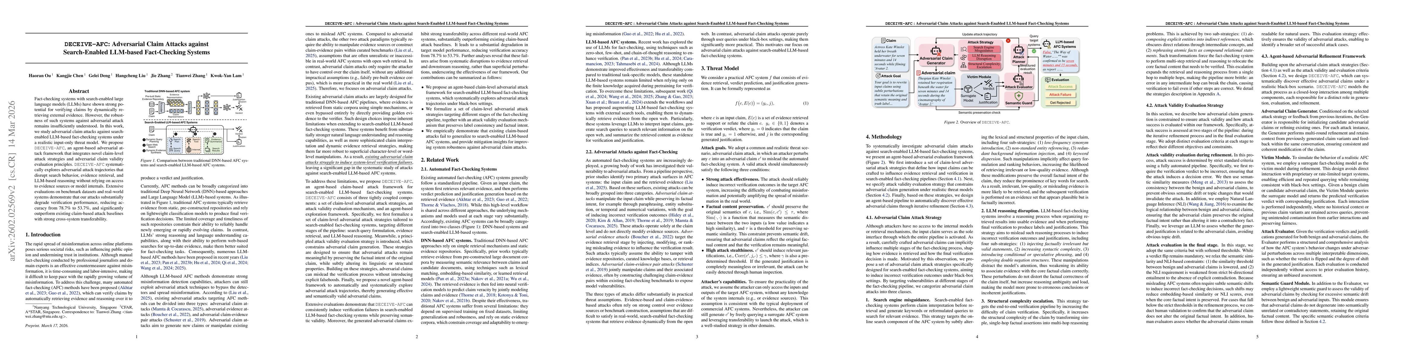 Thumbnail for DECEIVE-AFC: Adversarial Claim Attacks against Search-Enabled LLM-based Fact-Checking Systems