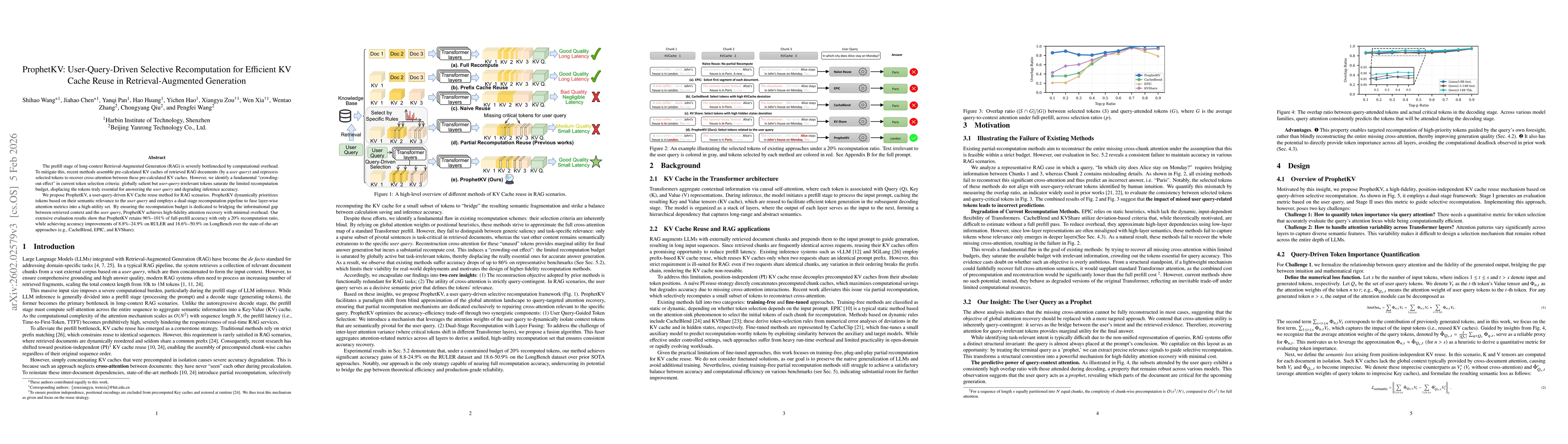 Thumbnail for ProphetKV: User-Query-Driven Selective Recomputation for Efficient KV Cache Reuse in Retrieval-Augmented Generation
