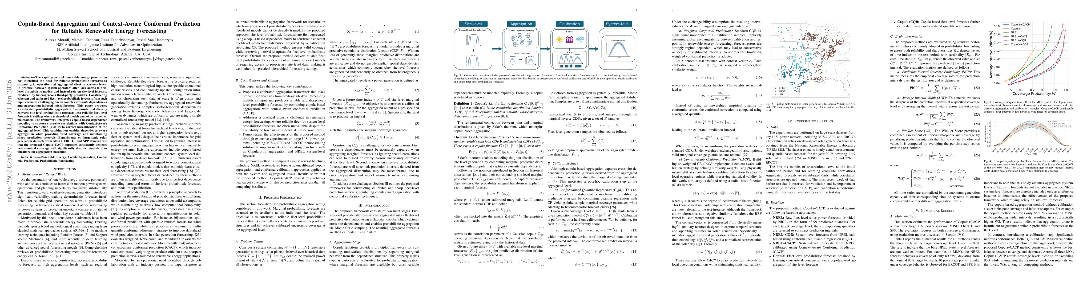 Thumbnail for Copula-Based Aggregation and Context-Aware Conformal Prediction for Reliable Renewable Energy Forecasting