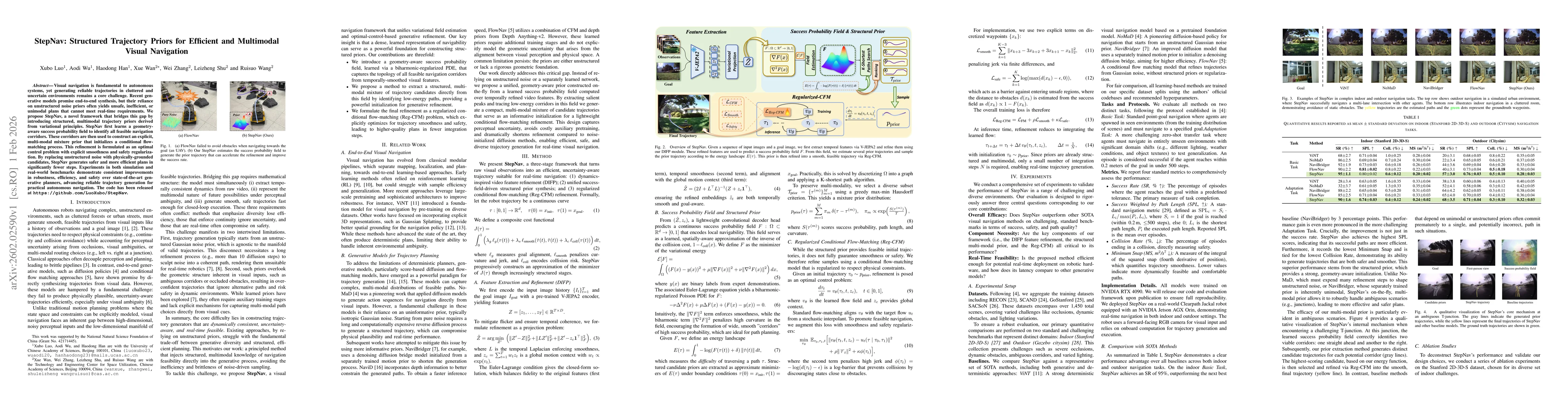 Thumbnail for StepNav: Structured Trajectory Priors for Efficient and Multimodal Visual Navigation