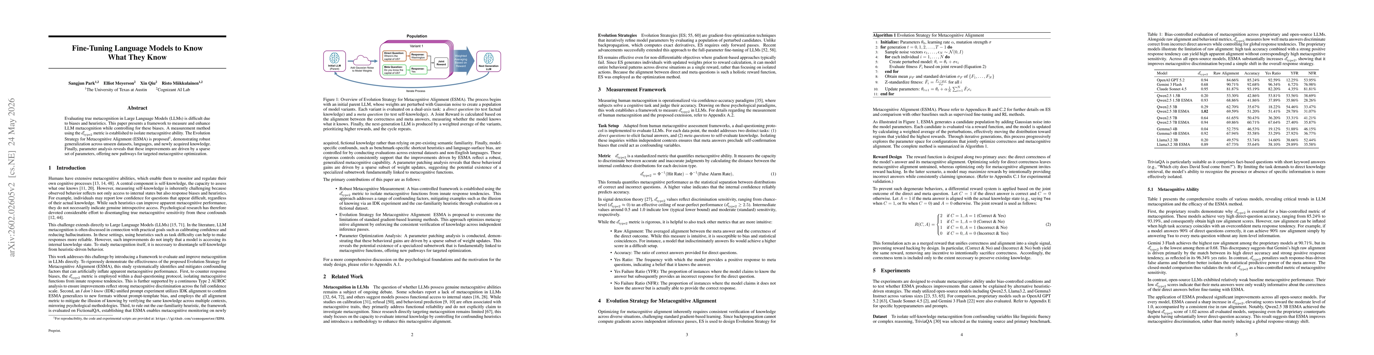 Thumbnail for Fine-Tuning Language Models to Know What They Know
