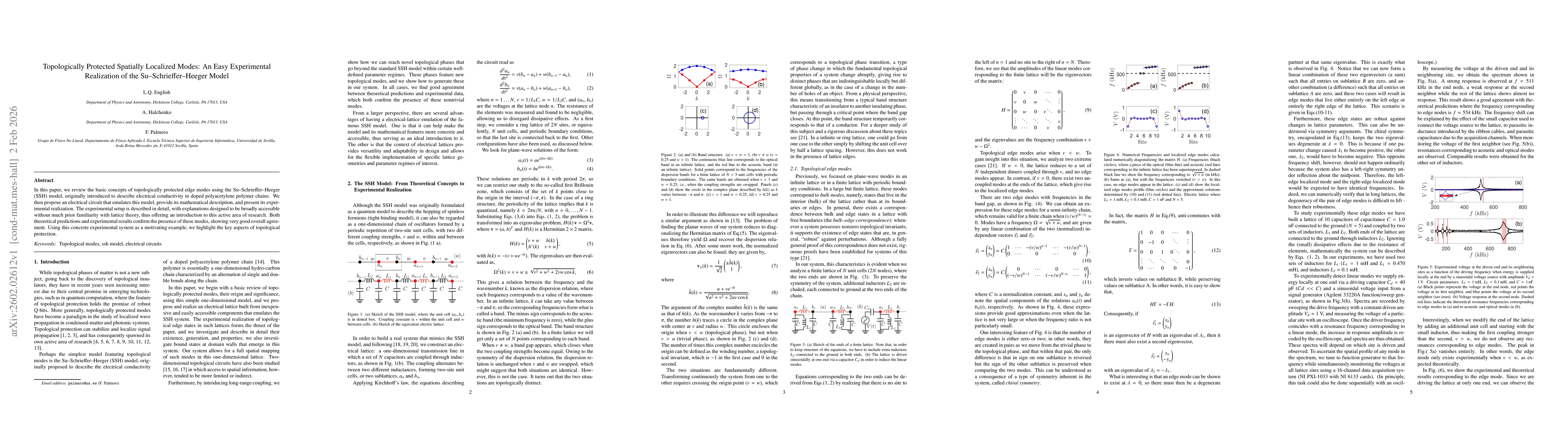 Thumbnail for Topologically Protected Spatially Localized Modes: An Easy Experimental Realization of the Su--Schrieffer--Heeger Model