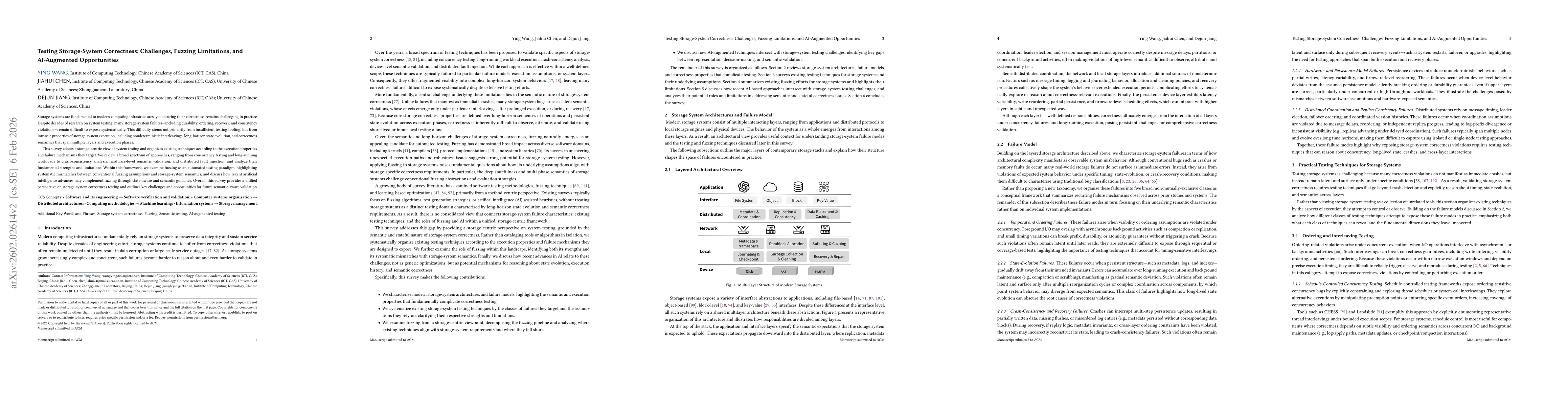 Thumbnail for Testing Storage-System Correctness: Challenges, Fuzzing Limitations, and AI-Augmented Opportunities
