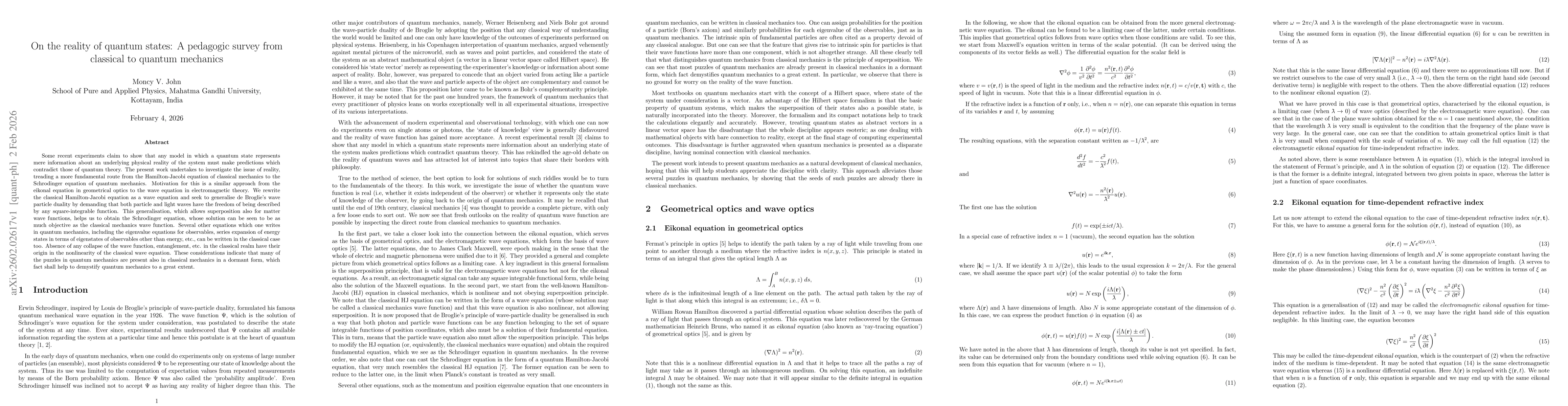 Thumbnail for On the reality of quantum states: A pedagogic survey from classical to quantum mechanics
