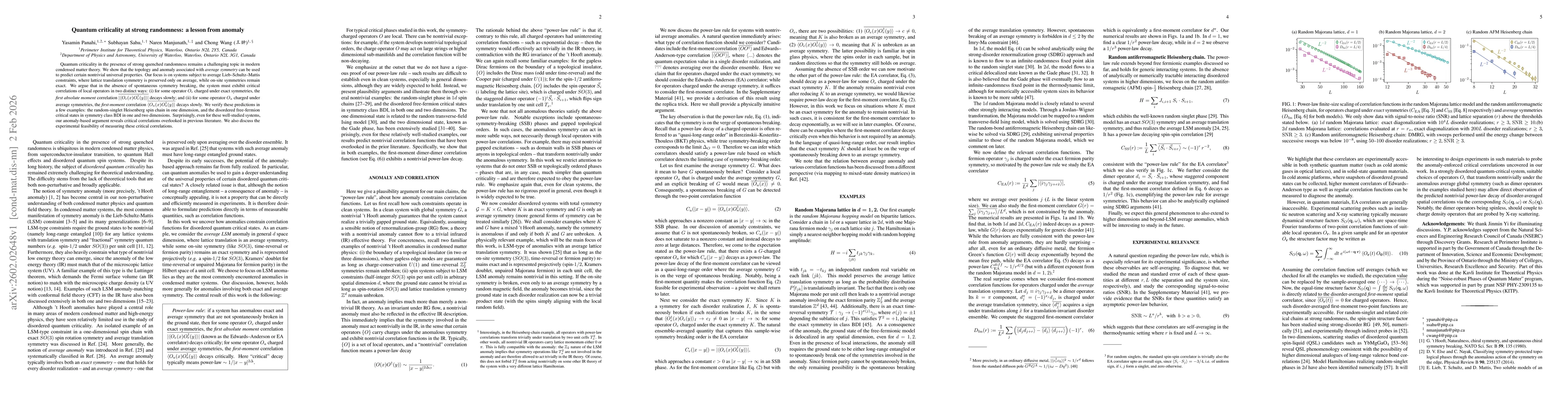Thumbnail for Quantum criticality at strong randomness: a lesson from anomaly