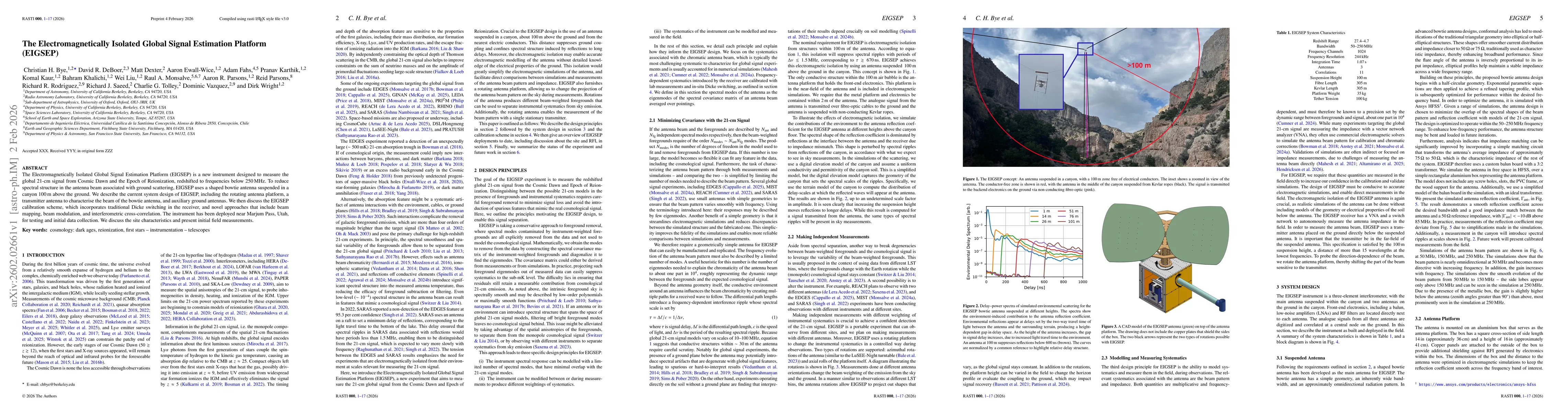Thumbnail for The Electromagnetically Isolated Global Signal Estimation Platform (EIGSEP)