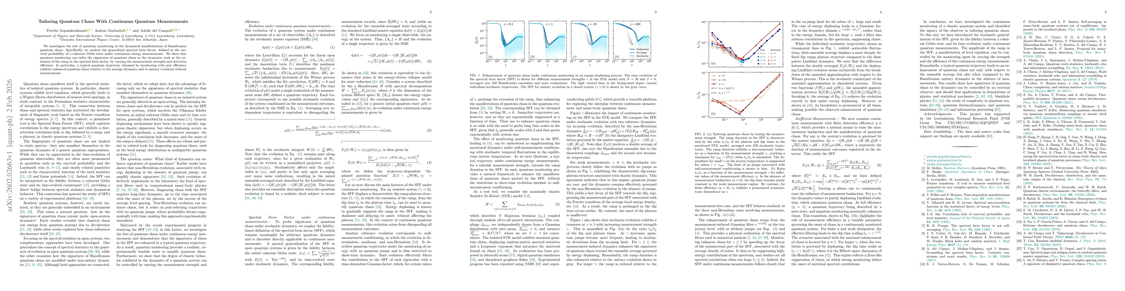Thumbnail for Tailoring Quantum Chaos With Continuous Quantum Measurements