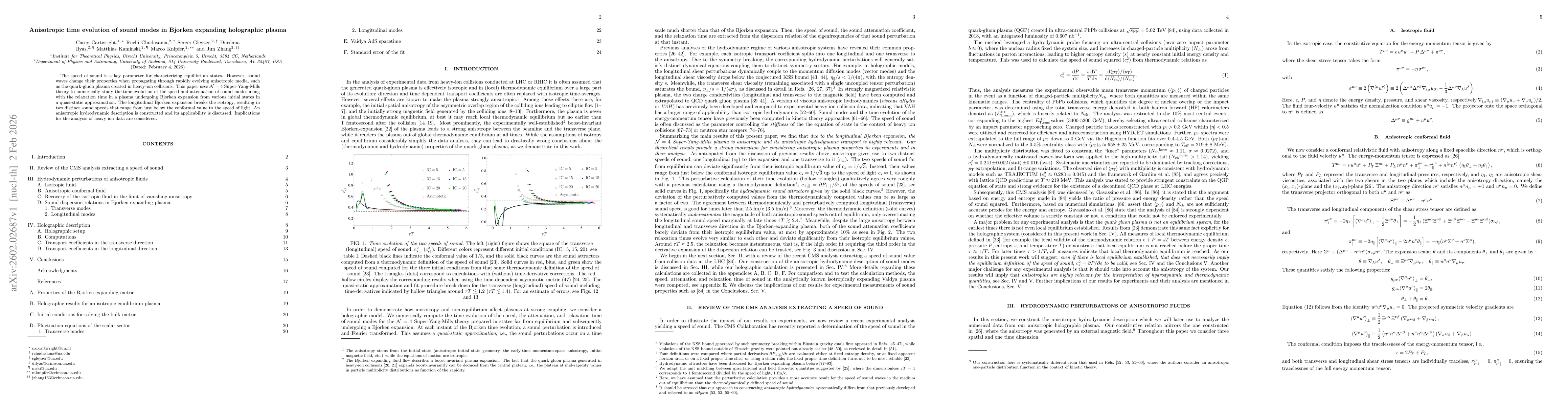 Thumbnail for Anisotropic time evolution of sound modes in Bjorken expanding holographic plasma