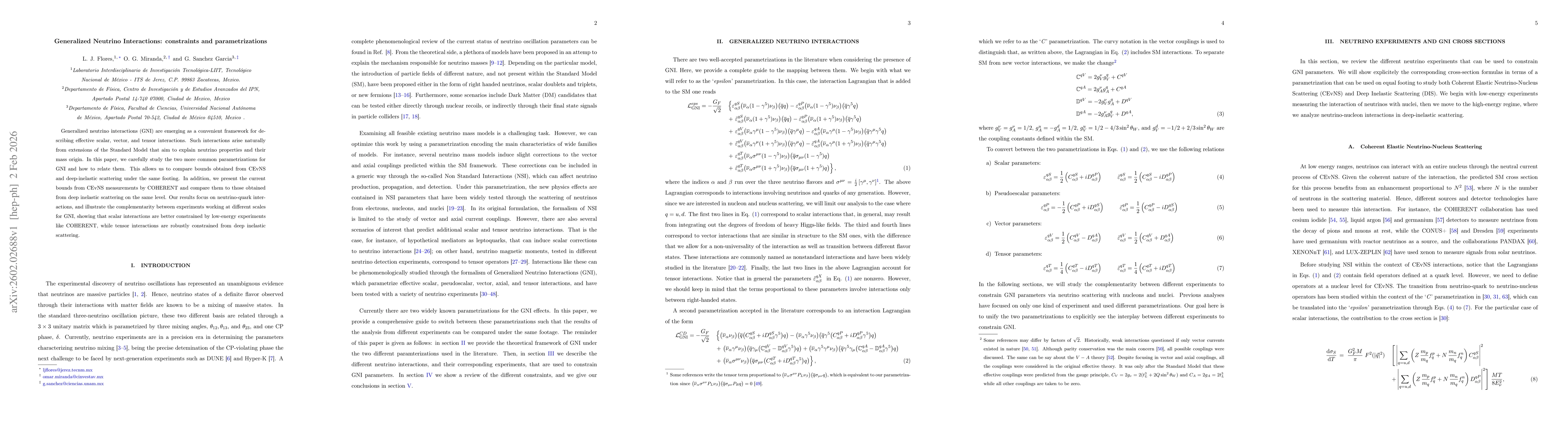 Thumbnail for Generalized Neutrino Interactions: constraints and parametrizations