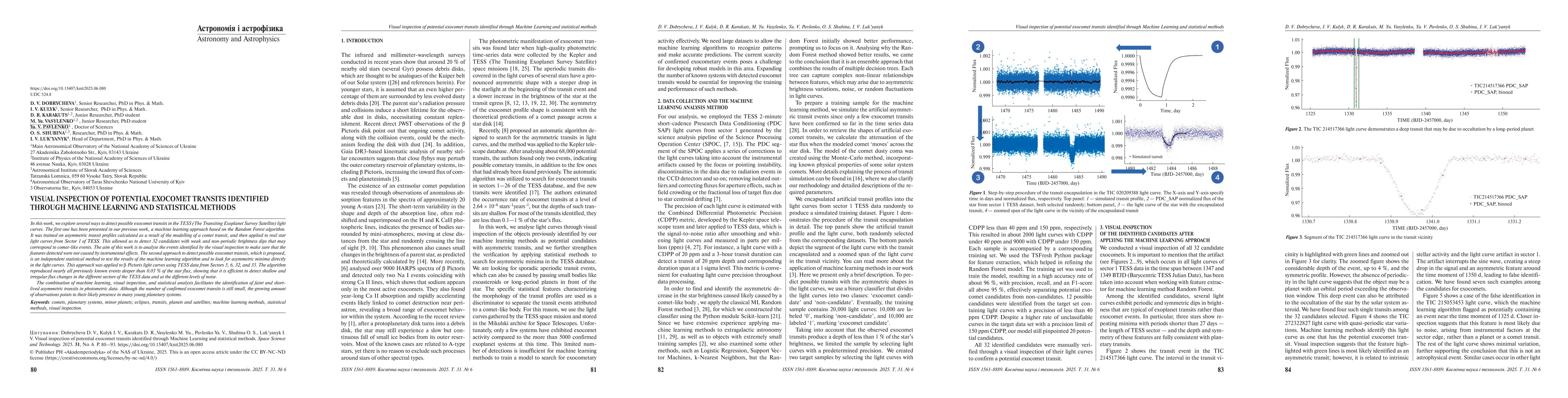 Thumbnail for Visual inspection of potential exocomet transits identified through machine learning and statistical methods
