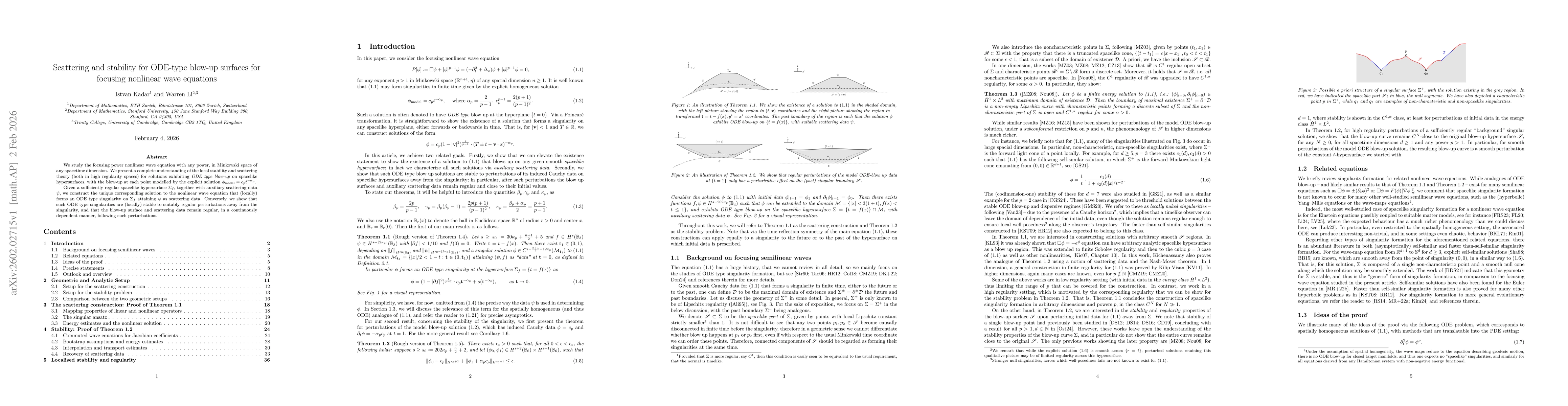 Thumbnail for Scattering and stability for ODE-type blow-up surfaces for focusing nonlinear wave equations