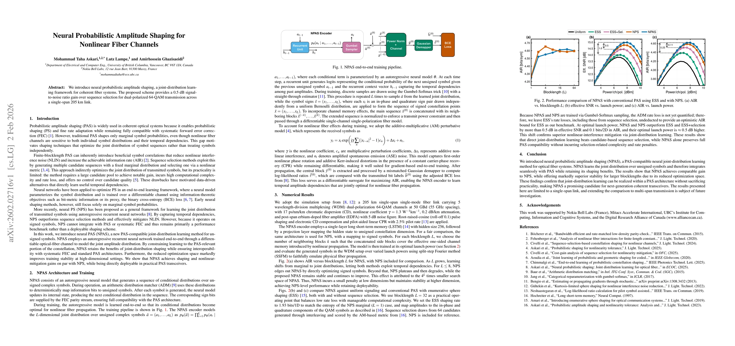 Thumbnail for Neural Probabilistic Amplitude Shaping for Nonlinear Fiber Channels