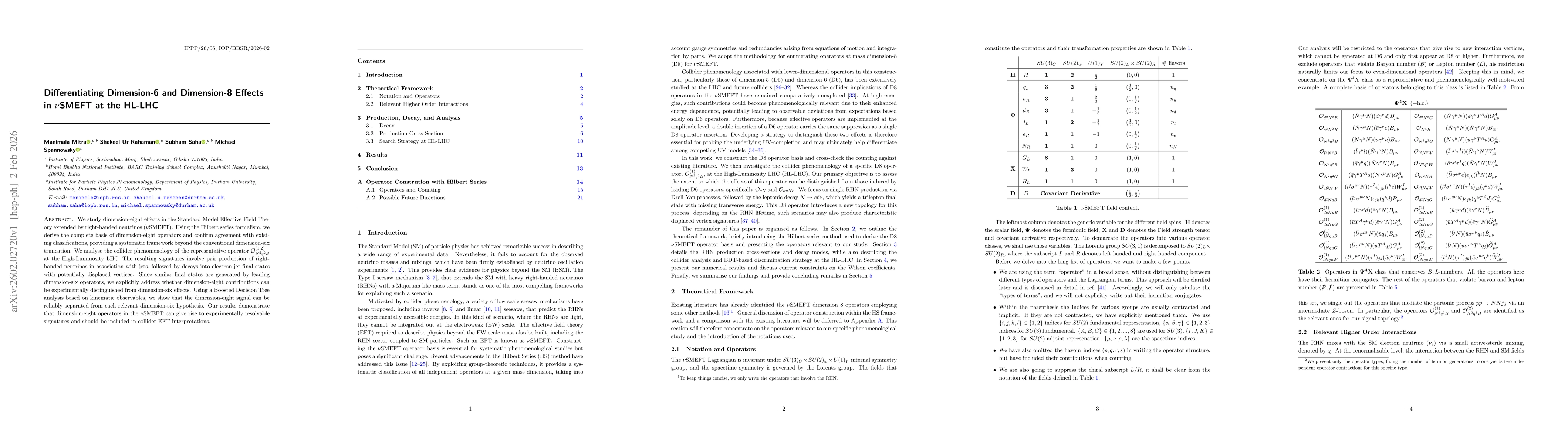 Thumbnail for Differentiating Dimension-6 and Dimension-8 Effects in $ν$SMEFT at the HL-LHC