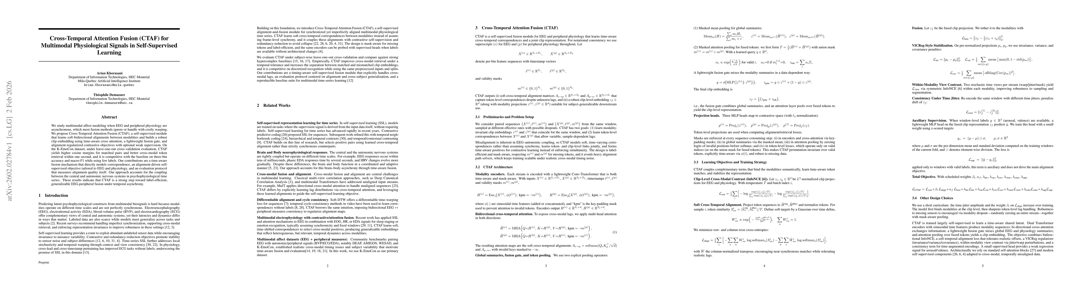 Thumbnail for Cross-Temporal Attention Fusion (CTAF) for Multimodal Physiological Signals in Self-Supervised Learning