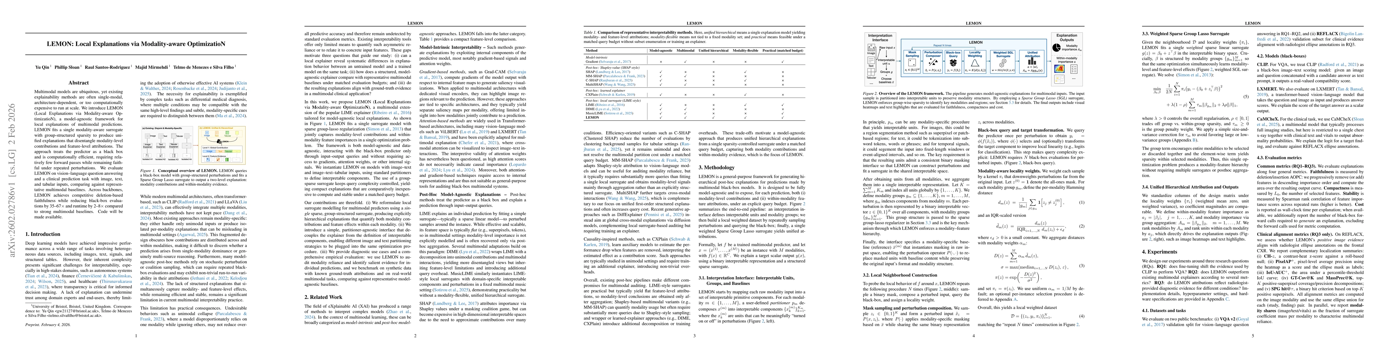 Thumbnail for LEMON: Local Explanations via Modality-aware OptimizatioN