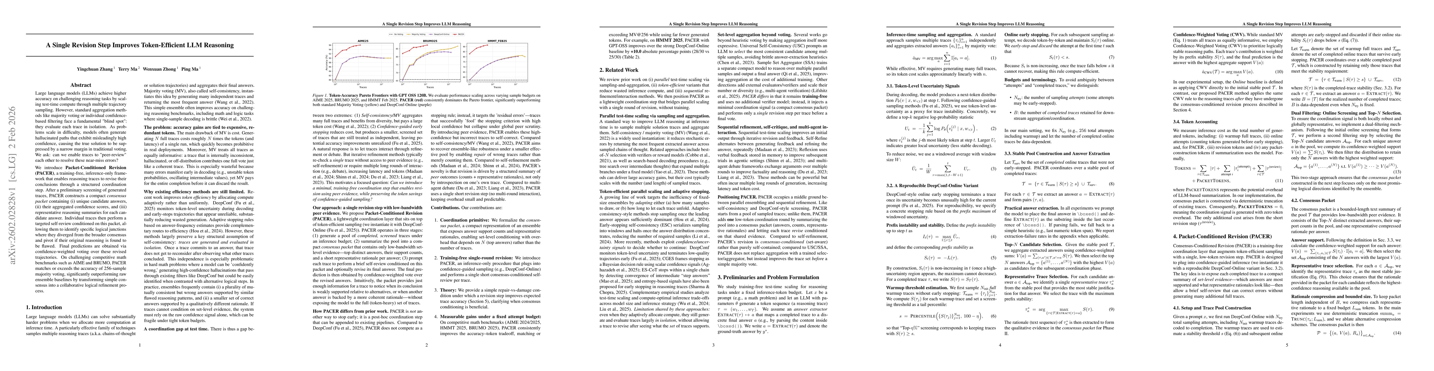 Thumbnail for A Single Revision Step Improves Token-Efficient LLM Reasoning