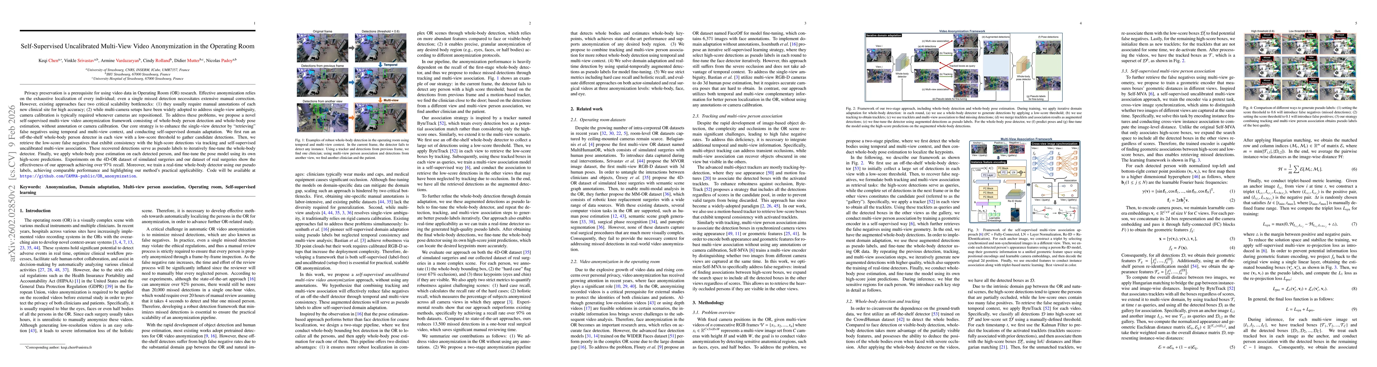 Thumbnail for Self-Supervised Uncalibrated Multi-View Video Anonymization in the Operating Room