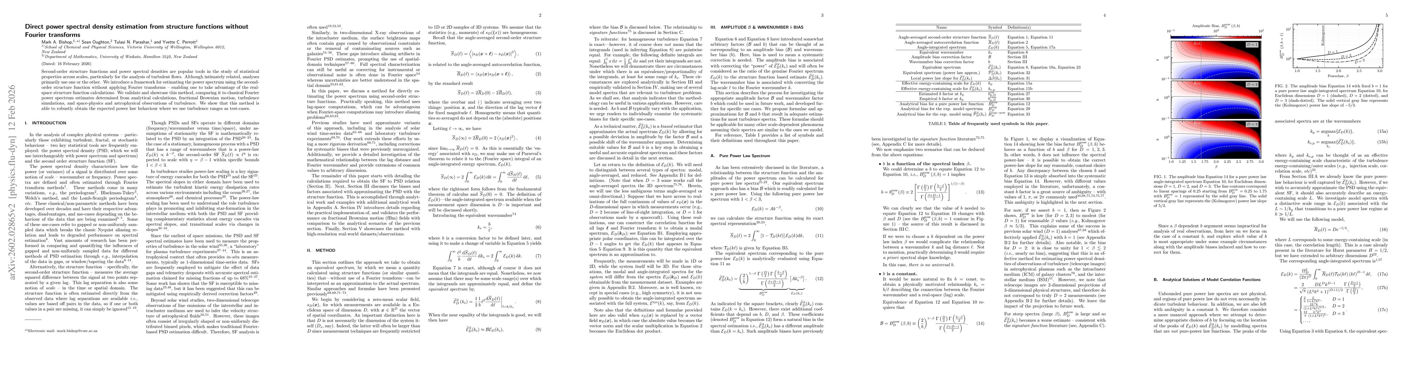 Thumbnail for Direct power spectral density estimation from structure functions without Fourier transforms