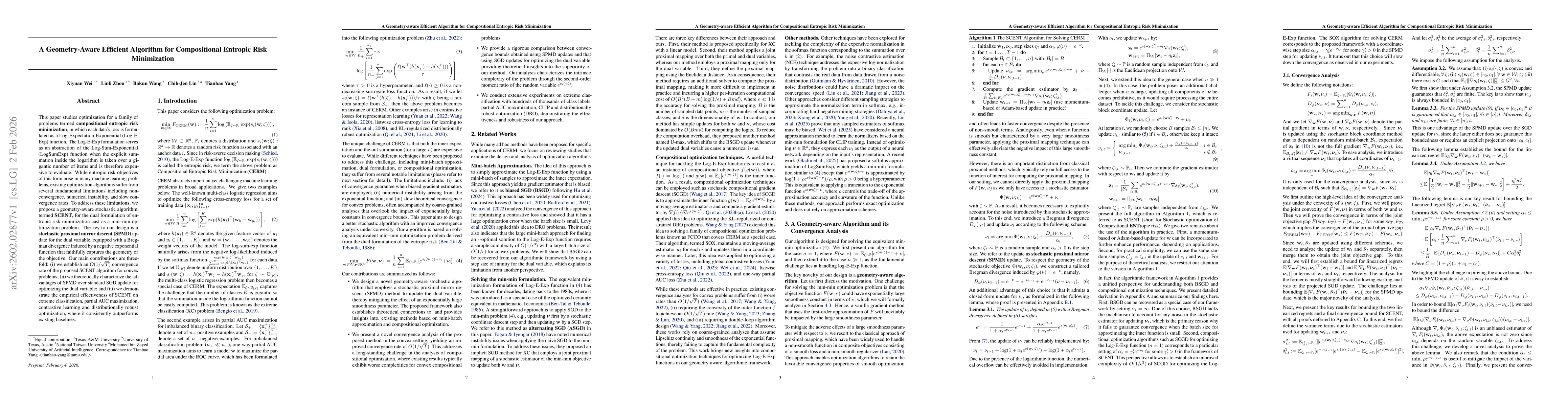 Thumbnail for A Geometry-Aware Efficient Algorithm for Compositional Entropic Risk Minimization