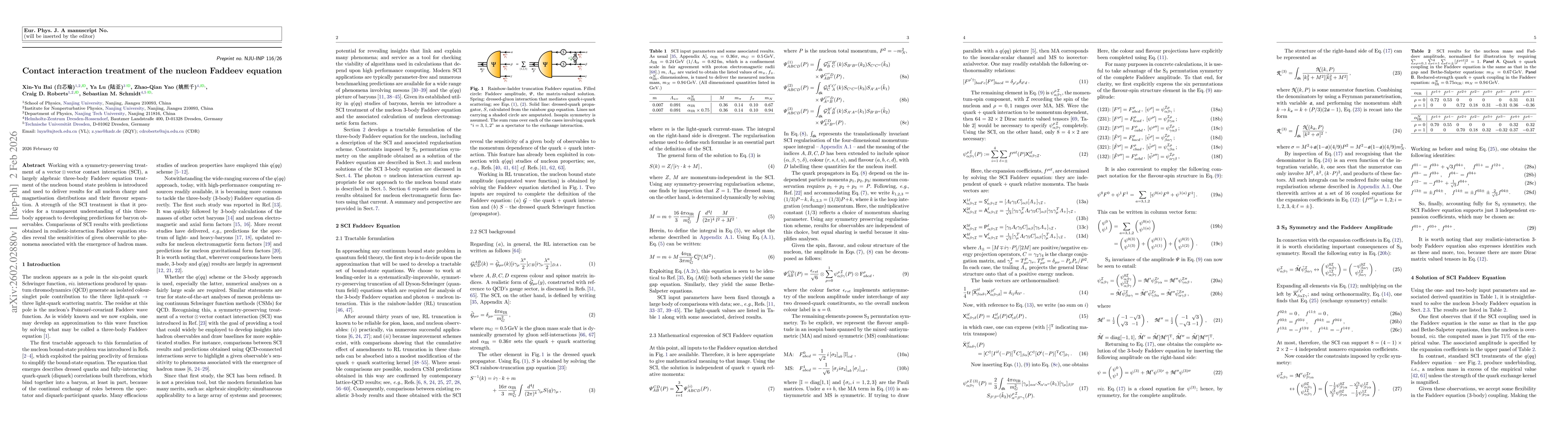 Thumbnail for Contact interaction treatment of the nucleon Faddeev equation