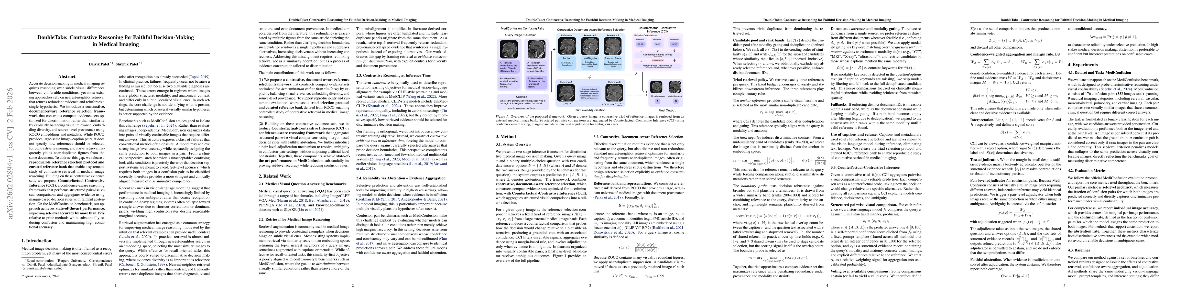 Thumbnail for DoubleTake: Contrastive Reasoning for Faithful Decision-Making in Medical Imaging