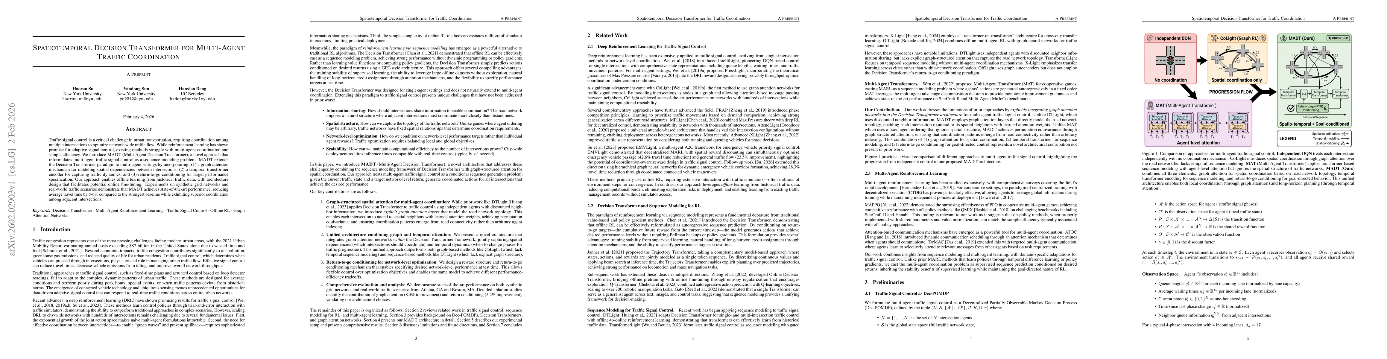 Thumbnail for Spatiotemporal Decision Transformer for Traffic Coordination
