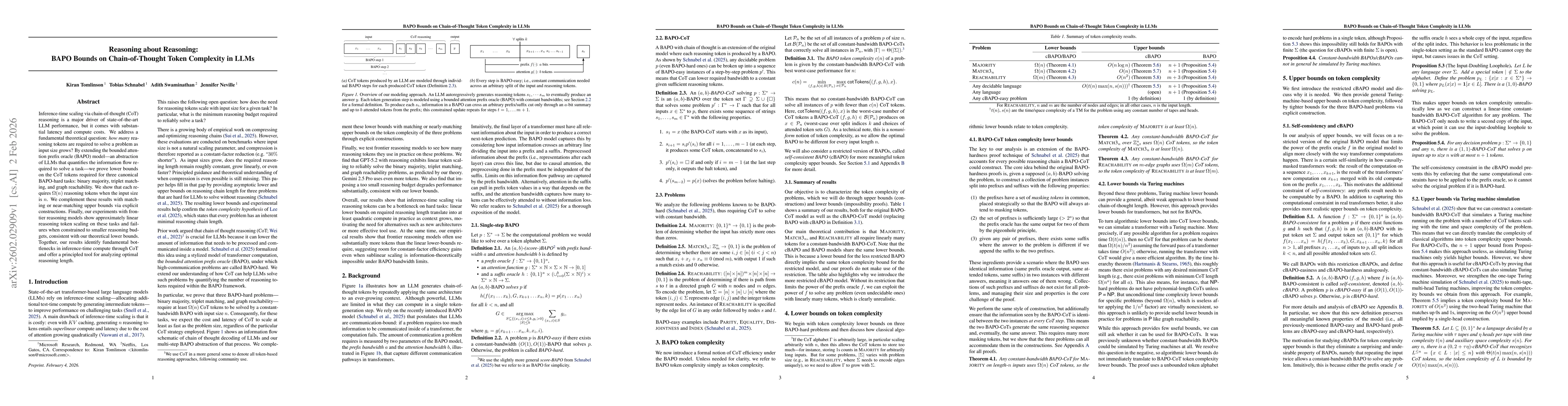 Thumbnail for Reasoning about Reasoning: BAPO Bounds on Chain-of-Thought Token Complexity in LLMs