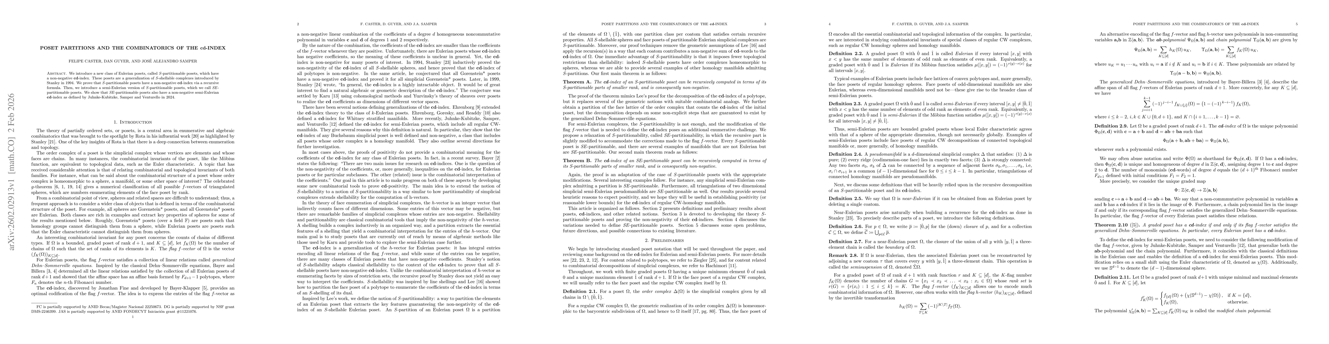 Thumbnail for Poset Partitions and the Combinatorics of the $\textbf{cd}$-Index