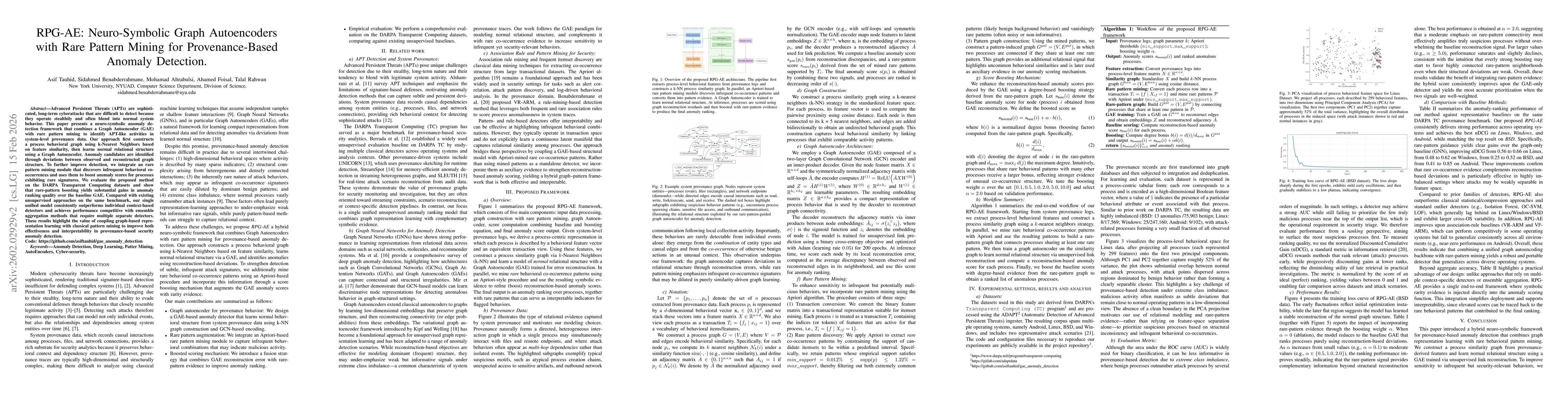 Thumbnail for RPG-AE: Neuro-Symbolic Graph Autoencoders with Rare Pattern Mining for Provenance-Based Anomaly Detection