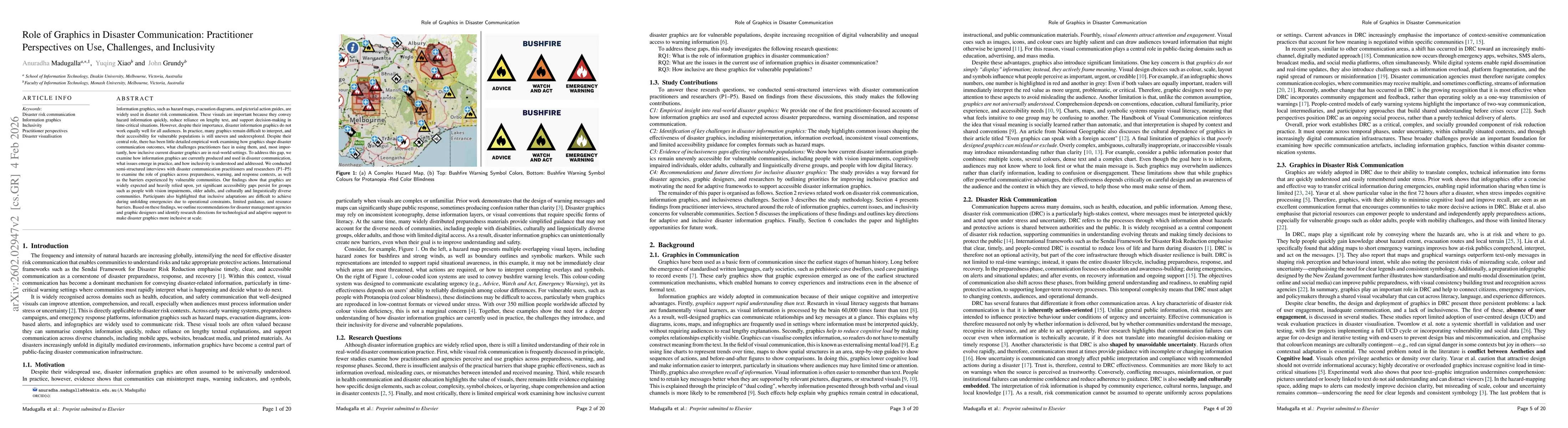 Thumbnail for Role of Graphics in Disaster Communication: Practitioner Perspectives on Use, Challenges, and Inclusivity
