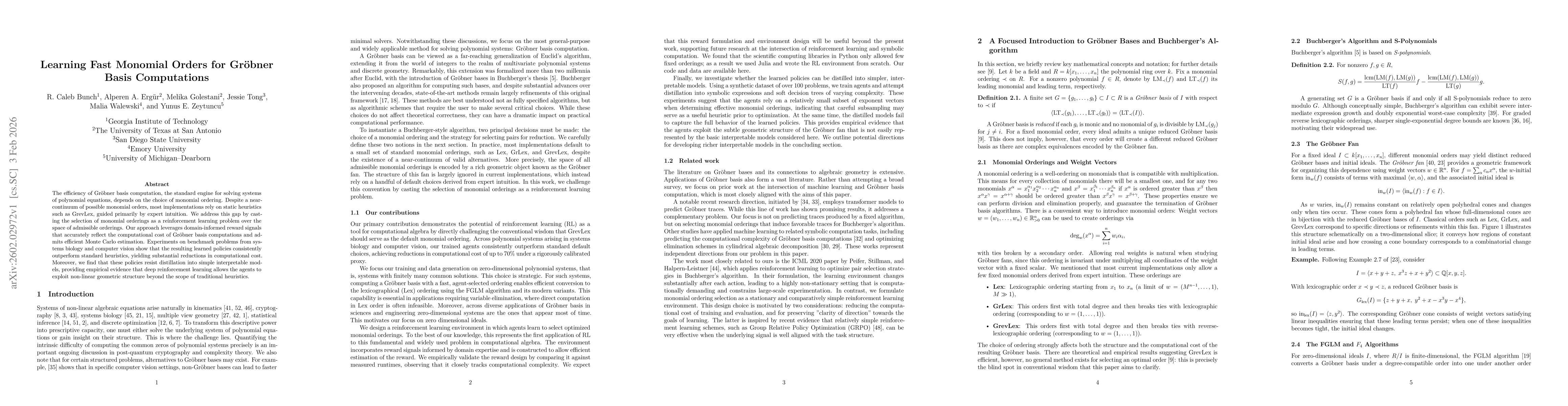 Thumbnail for Learning Fast Monomial Orders for Gröbner Basis Computations