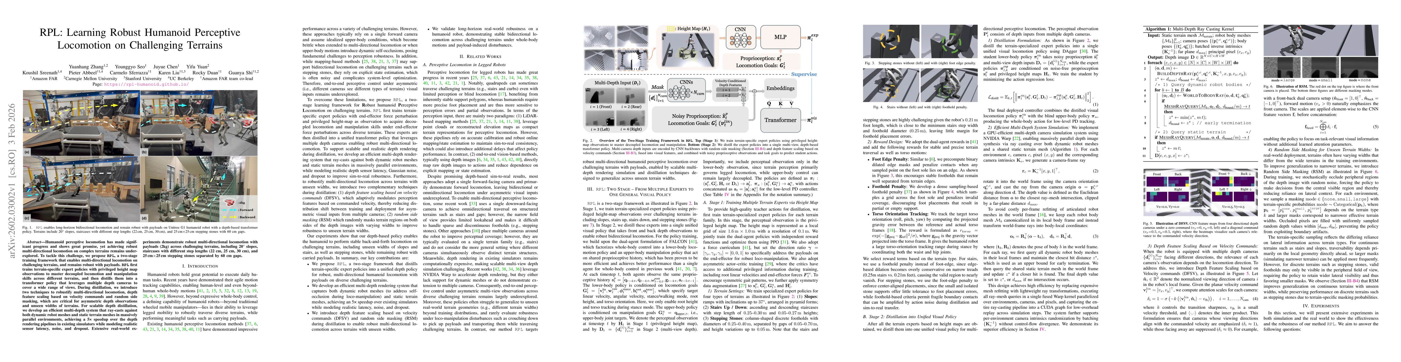 Thumbnail for RPL: Learning Robust Humanoid Perceptive Locomotion on Challenging Terrains