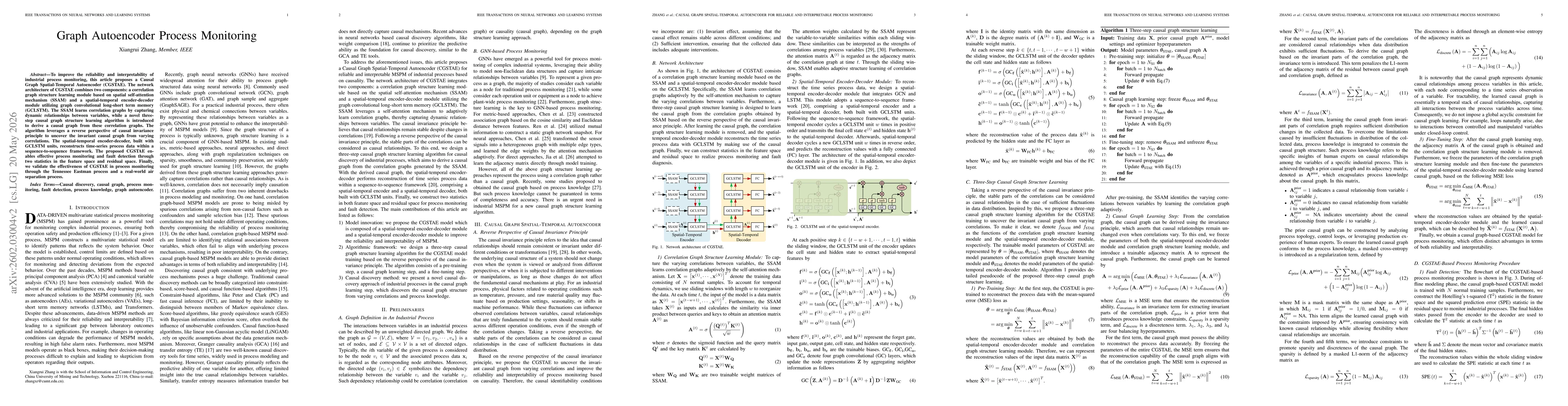 Thumbnail for Causal Graph Spatial-Temporal Autoencoder for Reliable and Interpretable Process Monitoring