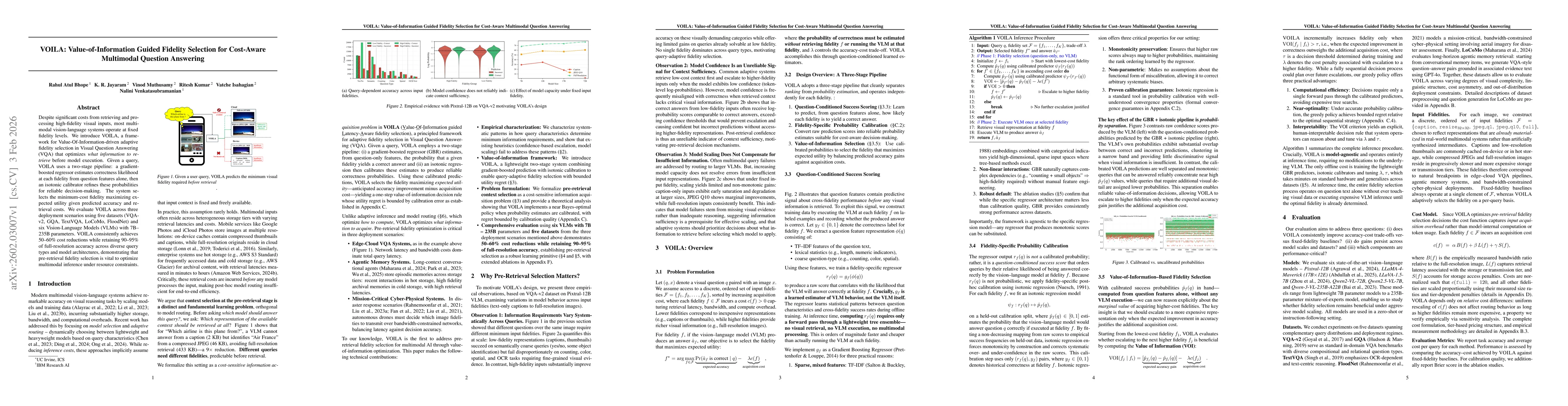 Thumbnail for VOILA: Value-of-Information Guided Fidelity Selection for Cost-Aware Multimodal Question Answering