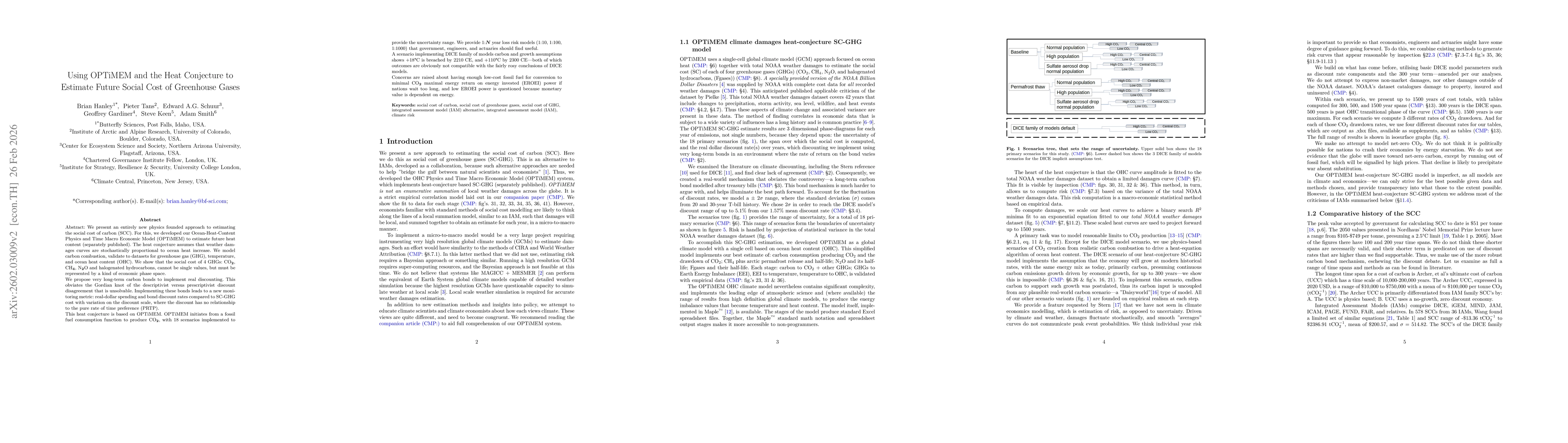 Thumbnail for Using OPTiMEM and the Heat Conjecture to Estimate Future Social Cost of Greenhouse Gases