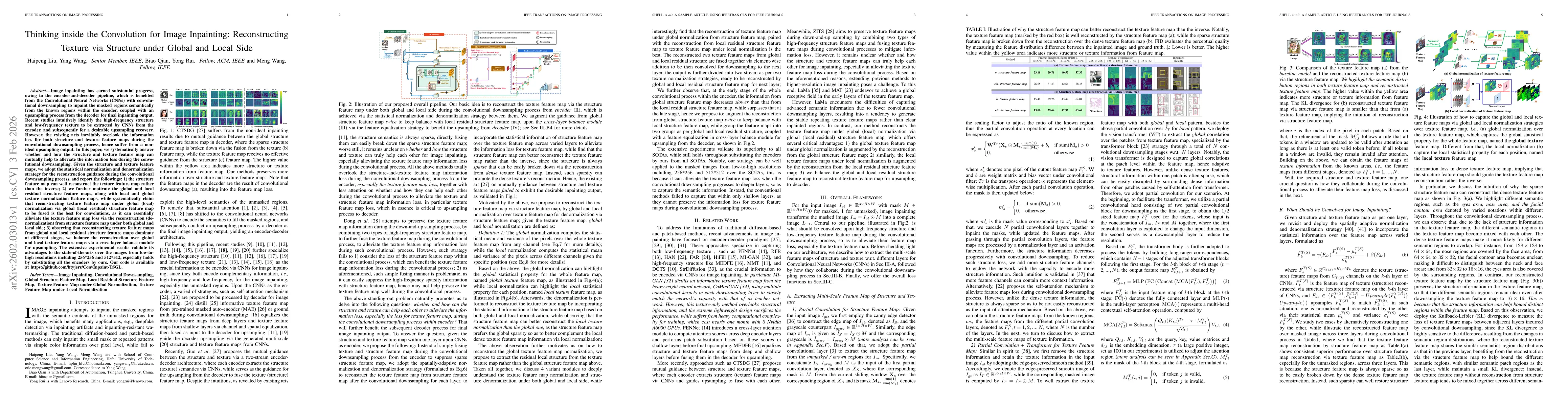 Thumbnail for Thinking inside the Convolution for Image Inpainting: Reconstructing Texture via Structure under Global and Local Side