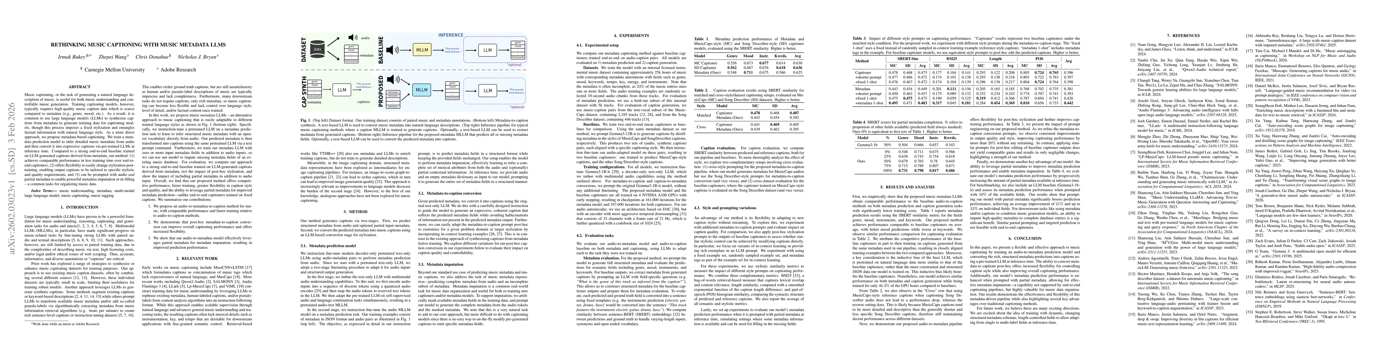 Thumbnail for Rethinking Music Captioning with Music Metadata LLMs