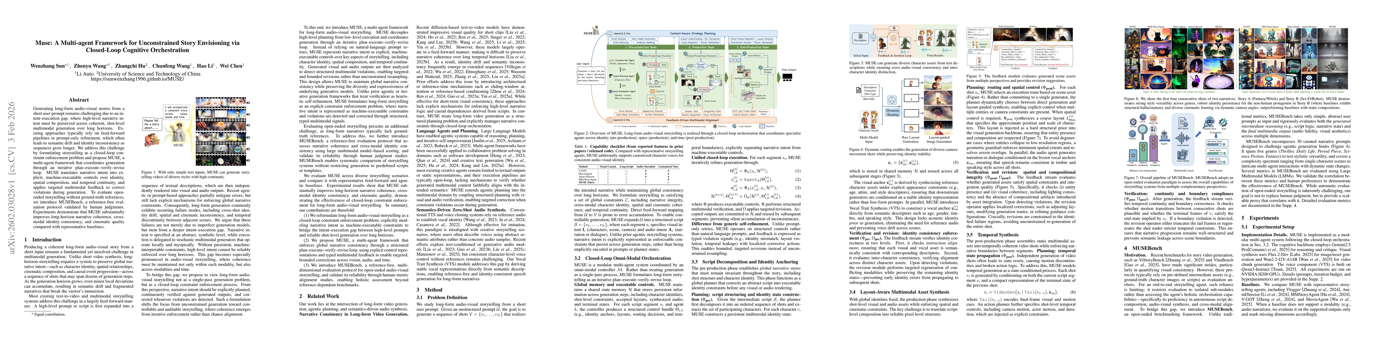 Thumbnail for MUSE: A Multi-agent Framework for Unconstrained Story Envisioning via Closed-Loop Cognitive Orchestration