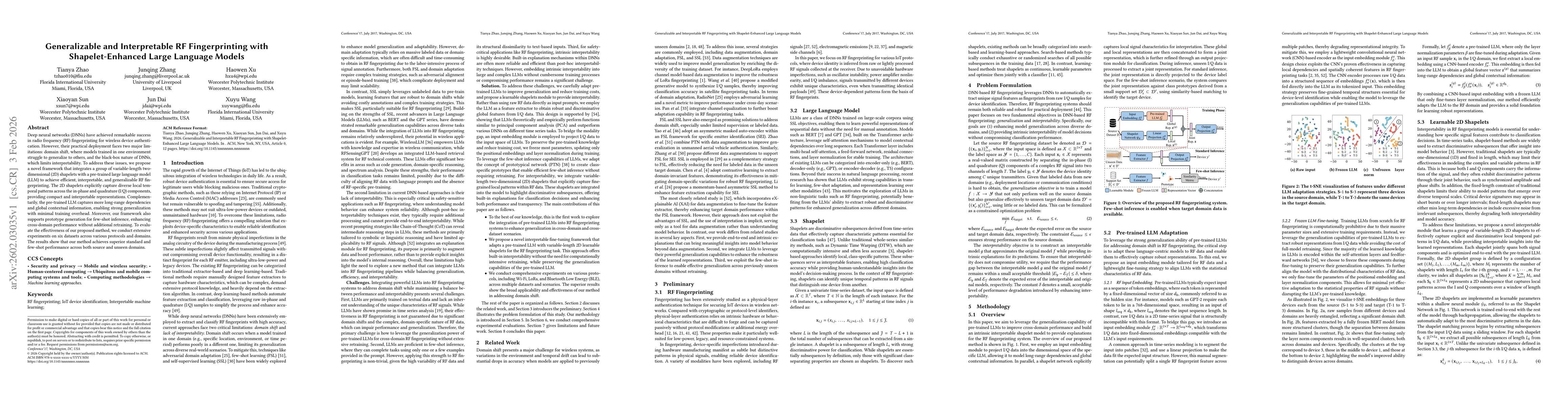 Thumbnail for Generalizable and Interpretable RF Fingerprinting with Shapelet-Enhanced Large Language Models