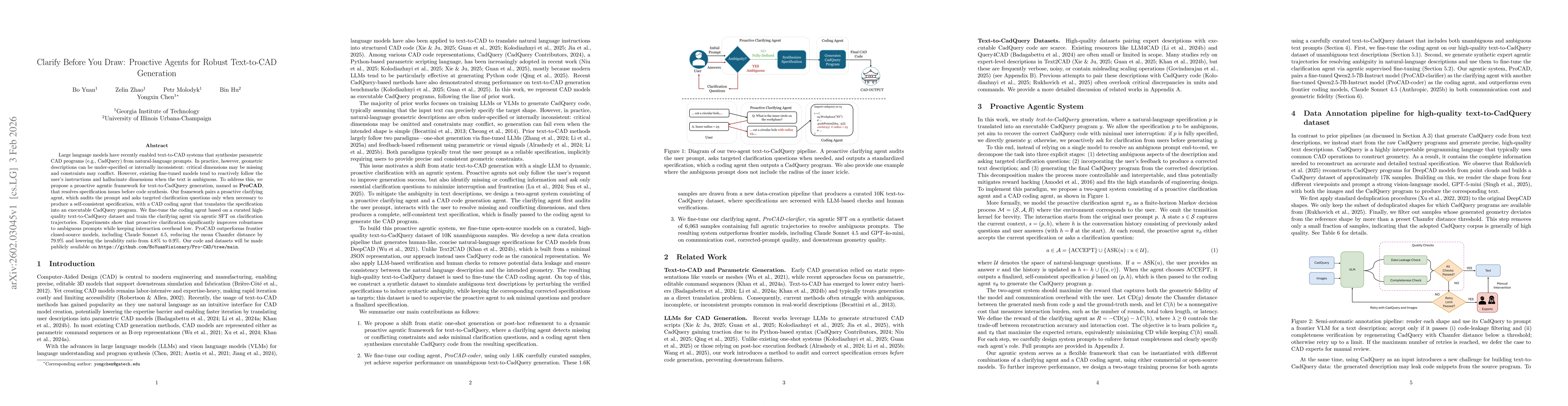 Thumbnail for Clarify Before You Draw: Proactive Agents for Robust Text-to-CAD Generation