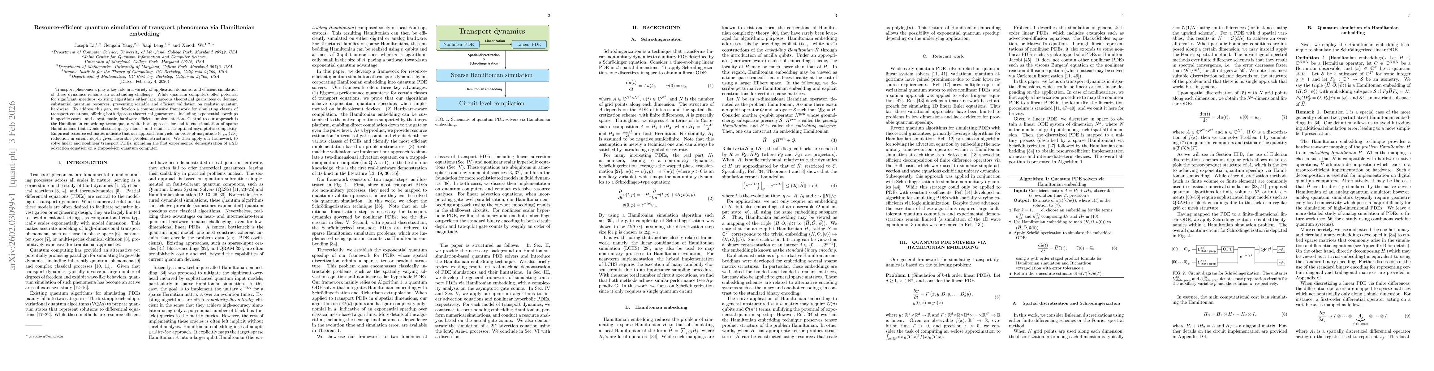 Thumbnail for Resource-efficient quantum simulation of transport phenomena via Hamiltonian embedding