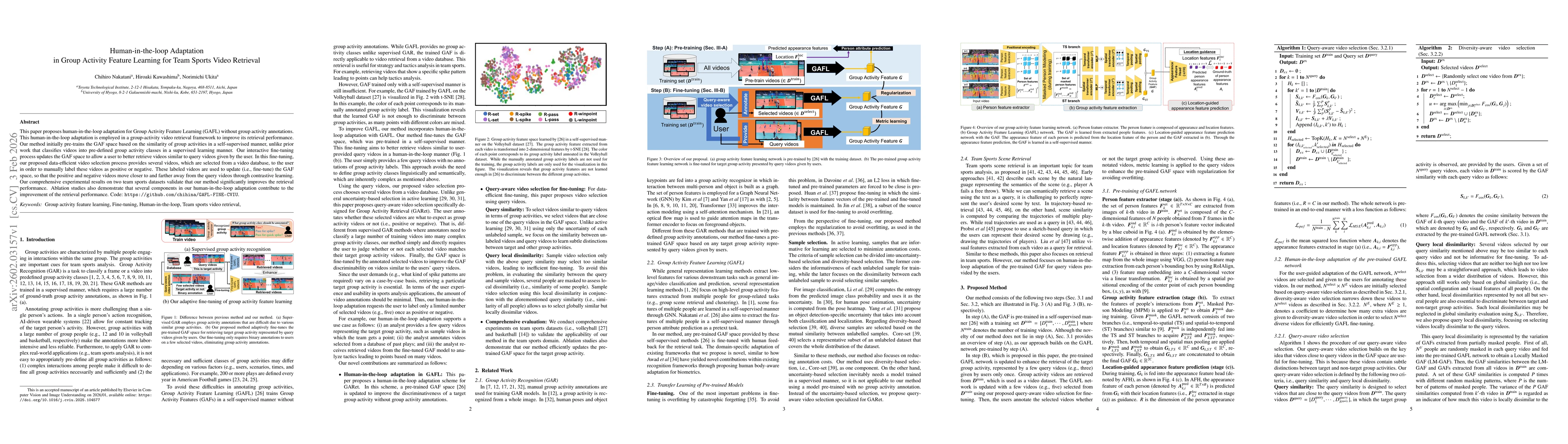 Thumbnail for Human-in-the-loop Adaptation in Group Activity Feature Learning for Team Sports Video Retrieval