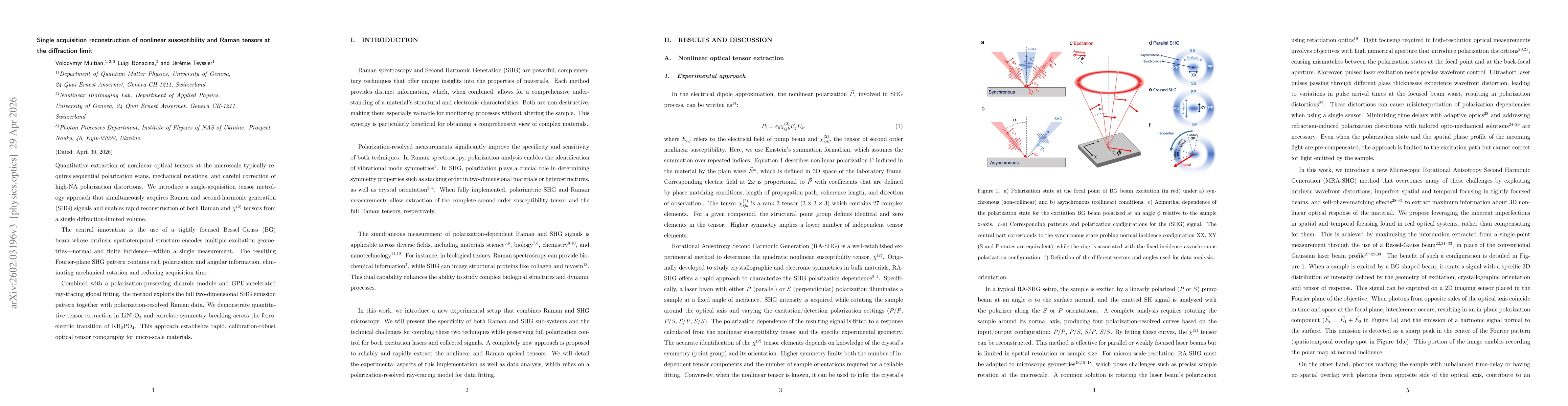 Thumbnail for Simultaneous measurement of Raman and nonlinear optical tensors