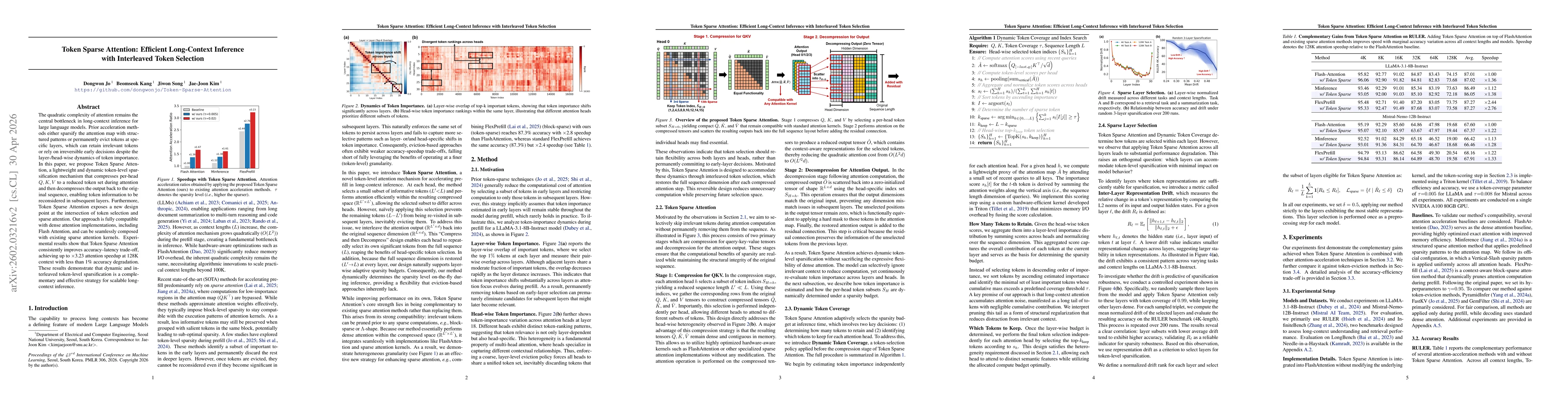 Thumbnail for Token Sparse Attention: Efficient Long-Context Inference with Interleaved Token Selection