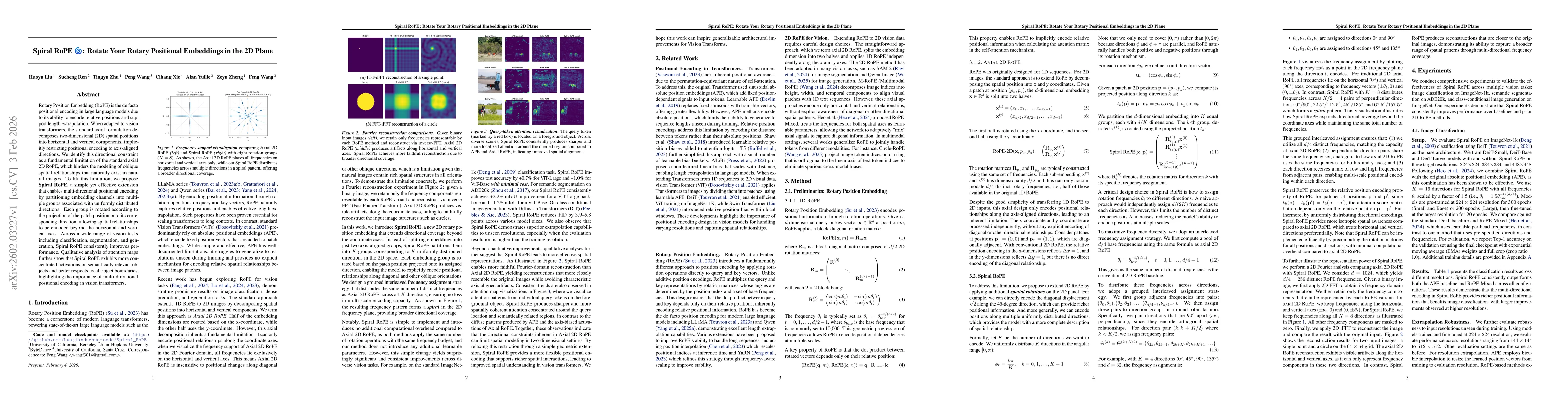 Thumbnail for Spiral RoPE: Rotate Your Rotary Positional Embeddings in the 2D Plane