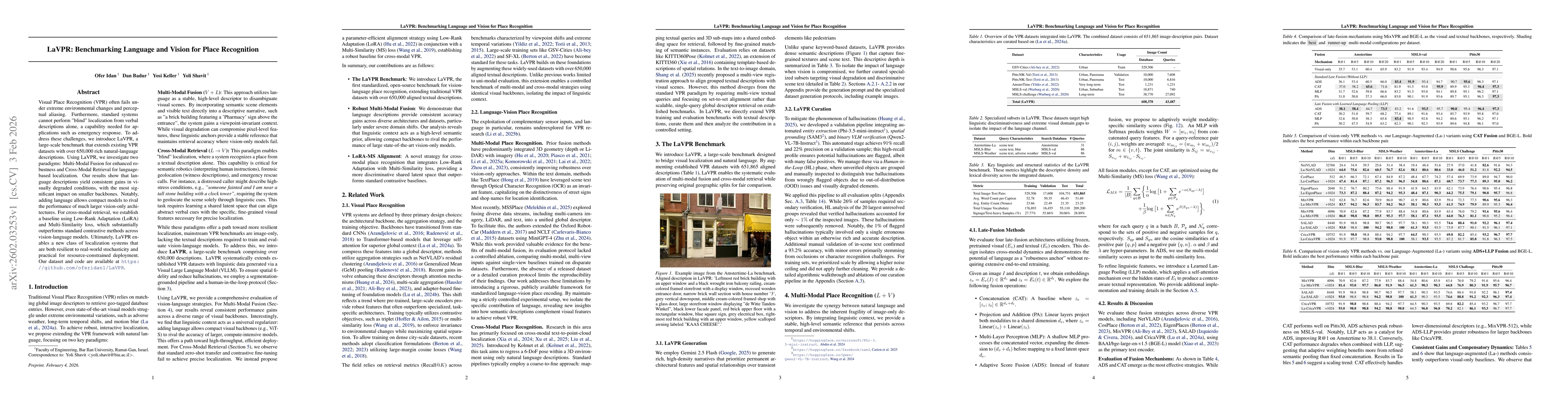 Thumbnail for LaVPR: Benchmarking Language and Vision for Place Recognition