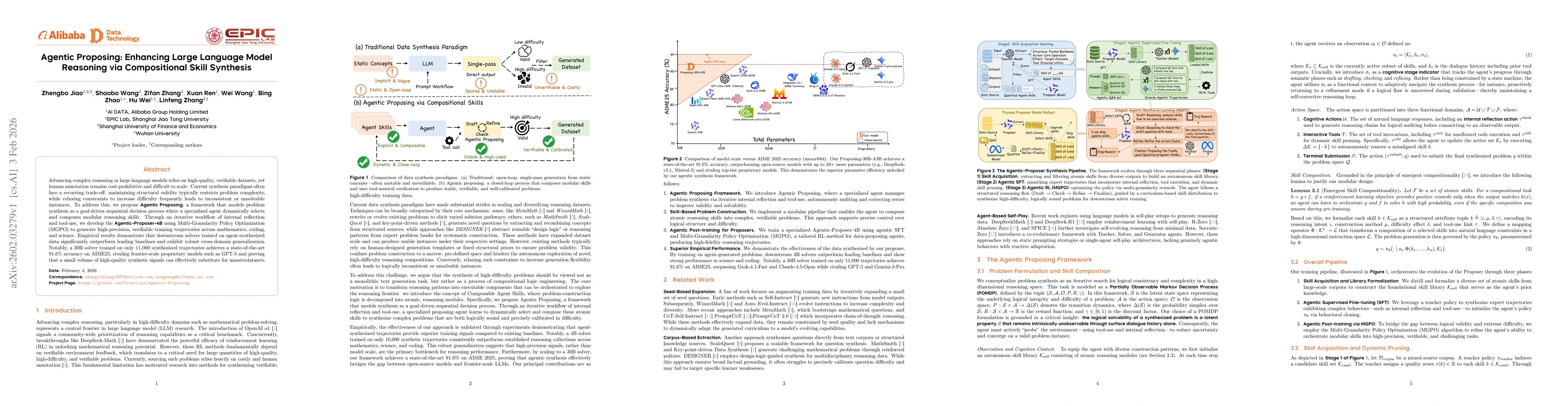 Thumbnail for Agentic Proposing: Enhancing Large Language Model Reasoning via Compositional Skill Synthesis